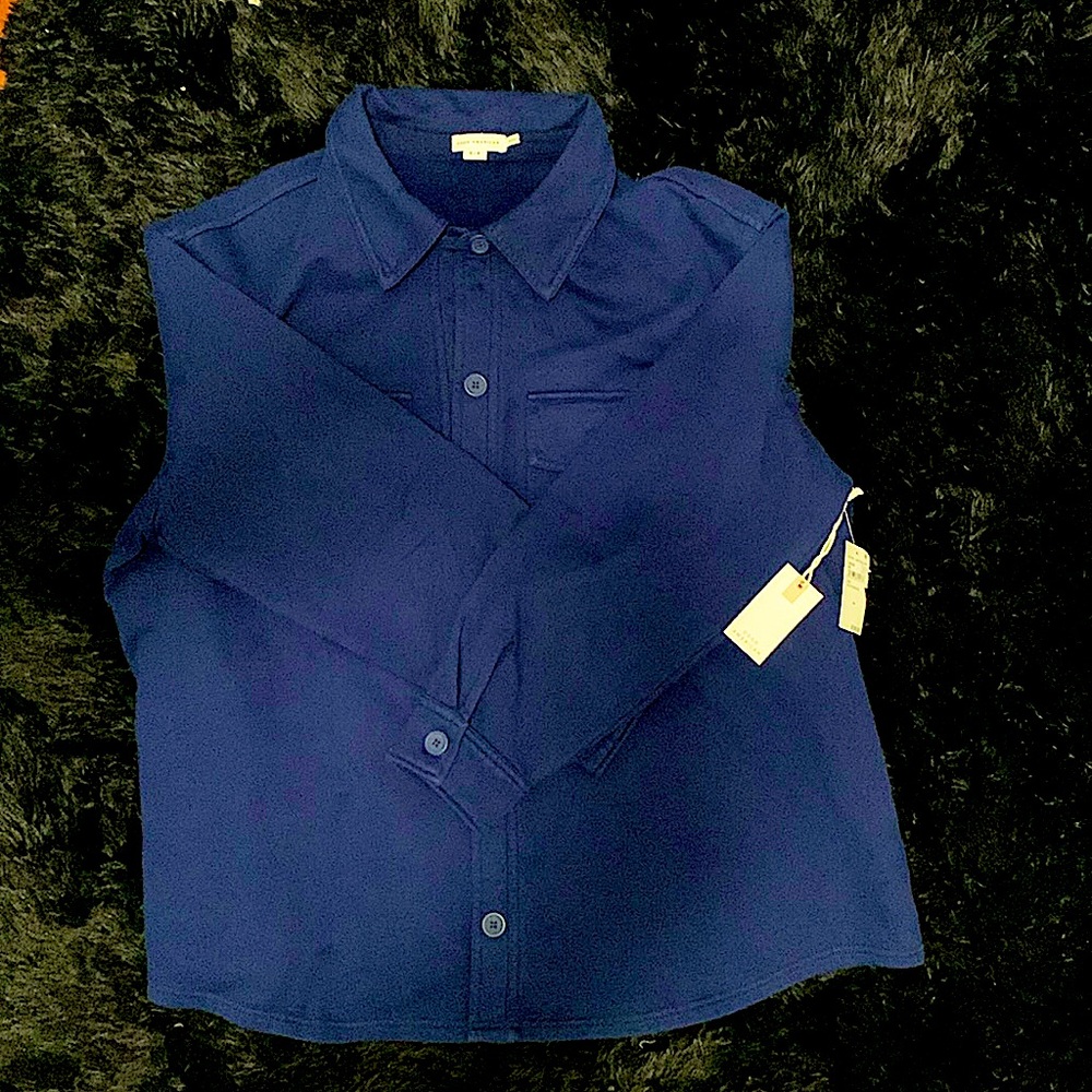 Good American Fleece Jacket Navy